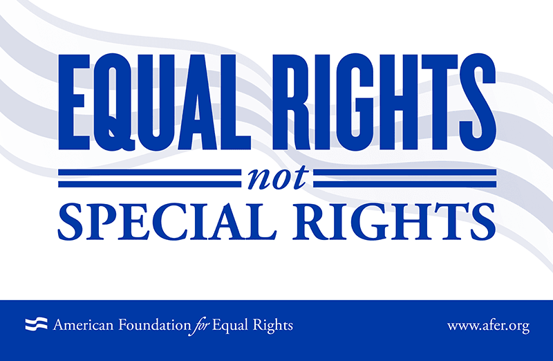 Rally Sign: Equal Rights not Special Rights