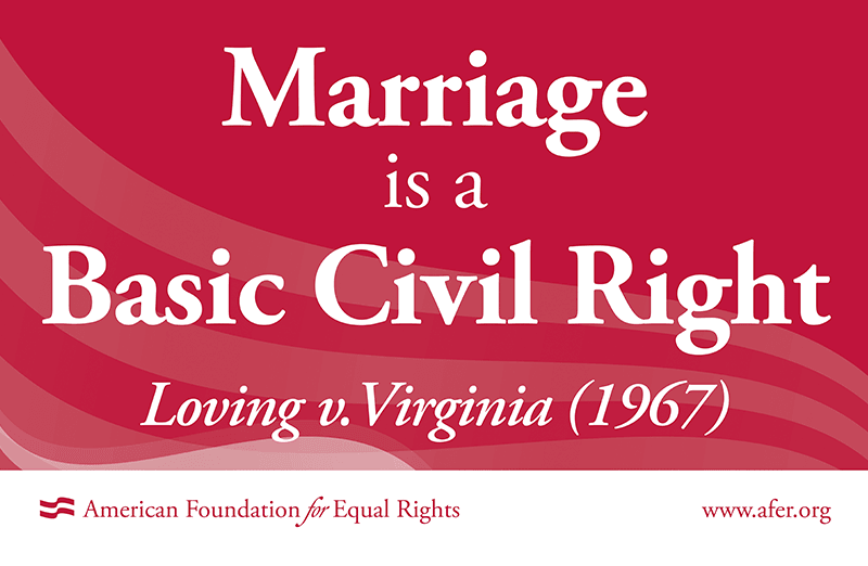 Rally Sign: Marriage is a Basic Civil Right