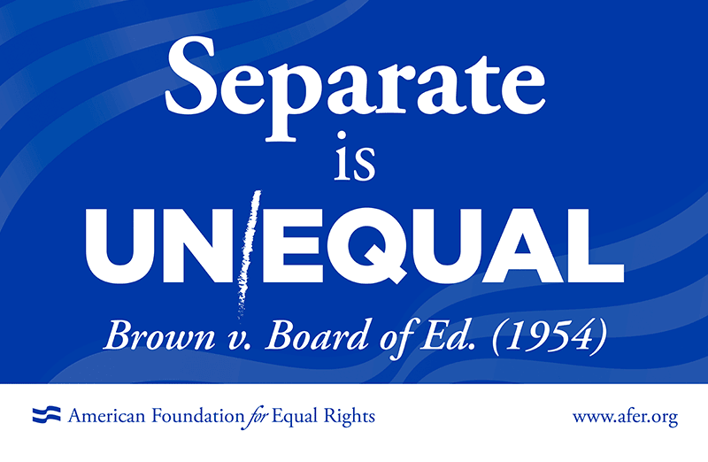 Rally Sign: Separate is UnEqual