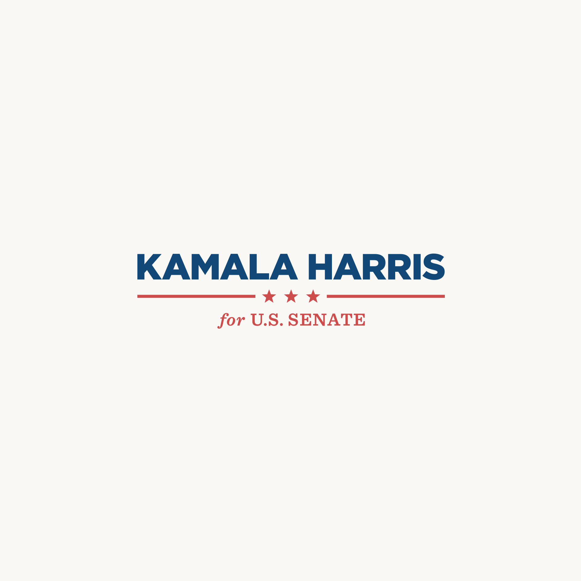 Kamala Harris for U.S. Senate logo horizontal