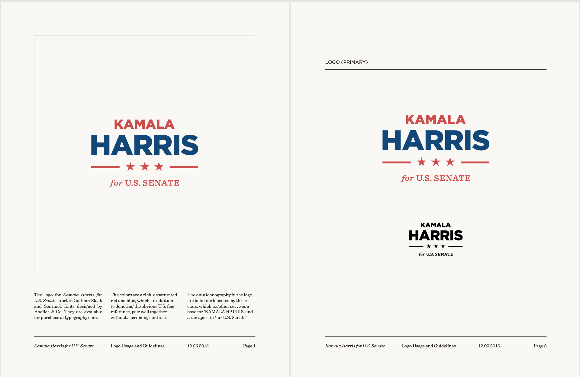 Kamala Harris for U.S. Senate logo guide 1