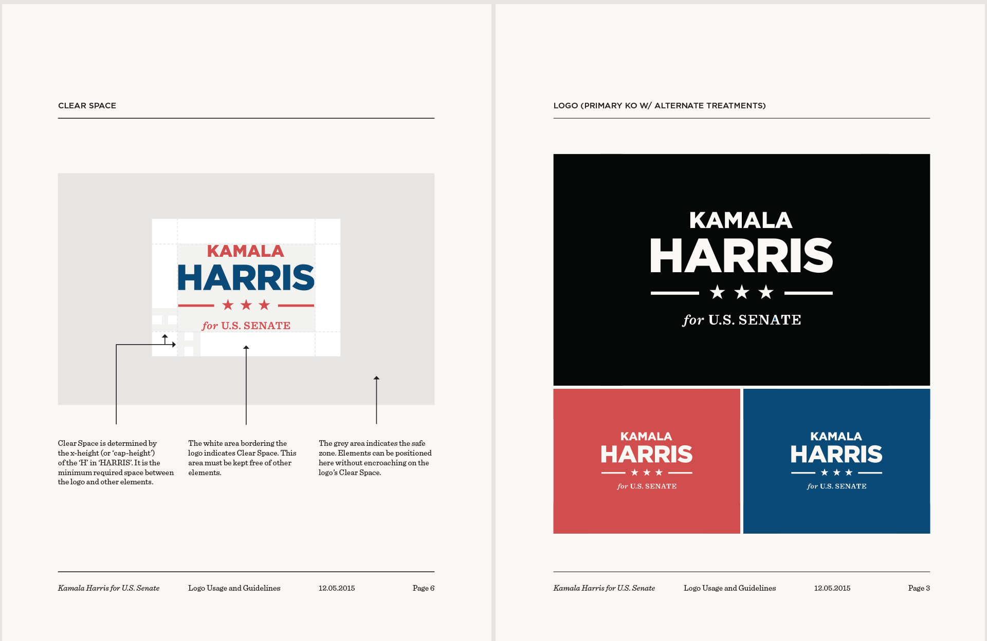Kamala Harris for U.S. Senate logo guide 3